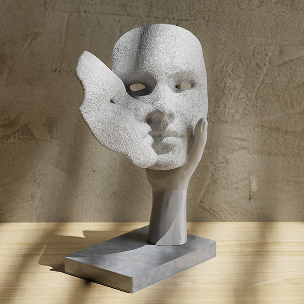 NObody – Maskerne – 3D-printet skulptur