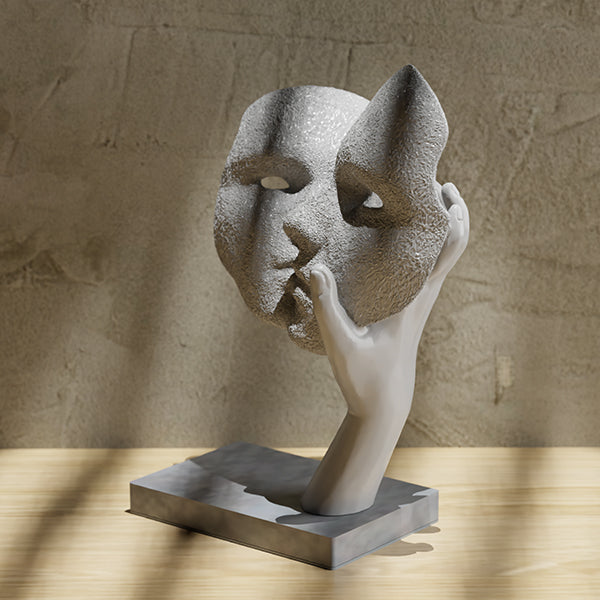 NObody – Maskerne – 3D-printet skulptur