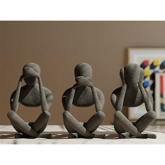 NObody - Visdommens Trio – 3D-printet skulptur