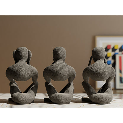 NObody - Visdommens Trio – 3D-printet skulptur