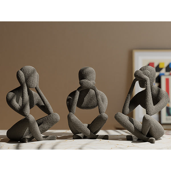NObody - Visdommens Trio – 3D-printet skulptur