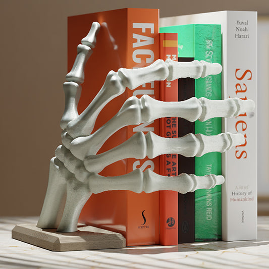 Skelet Bogstøtte - 3D-printet kontororganisering